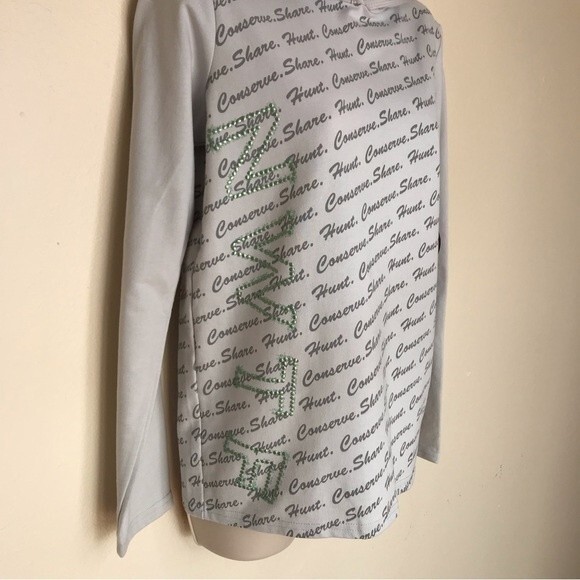 NWT NWTF by She Silver Pullover Conserve Share Hunt Hoodie Women Size Medium - Picture 2 of 12